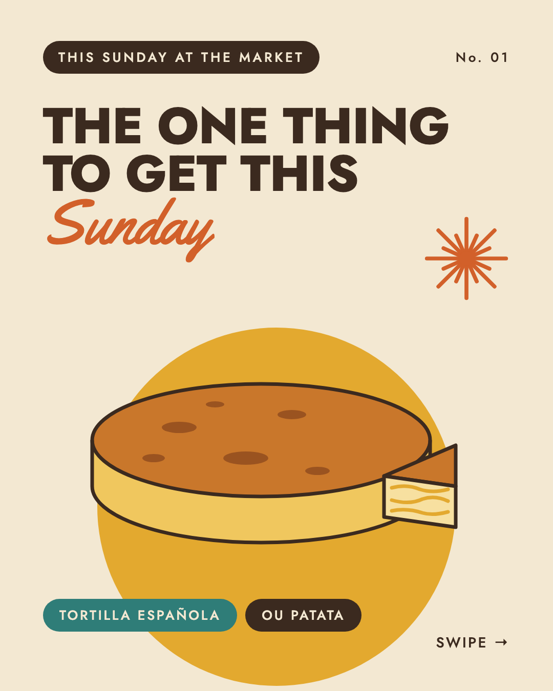 Illustration of a tortilla española with a slice cut